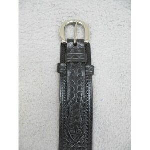 Don Hume Duty Belt Mens 40 Black Leather Basketweave Police Heavy Duty USA Gear